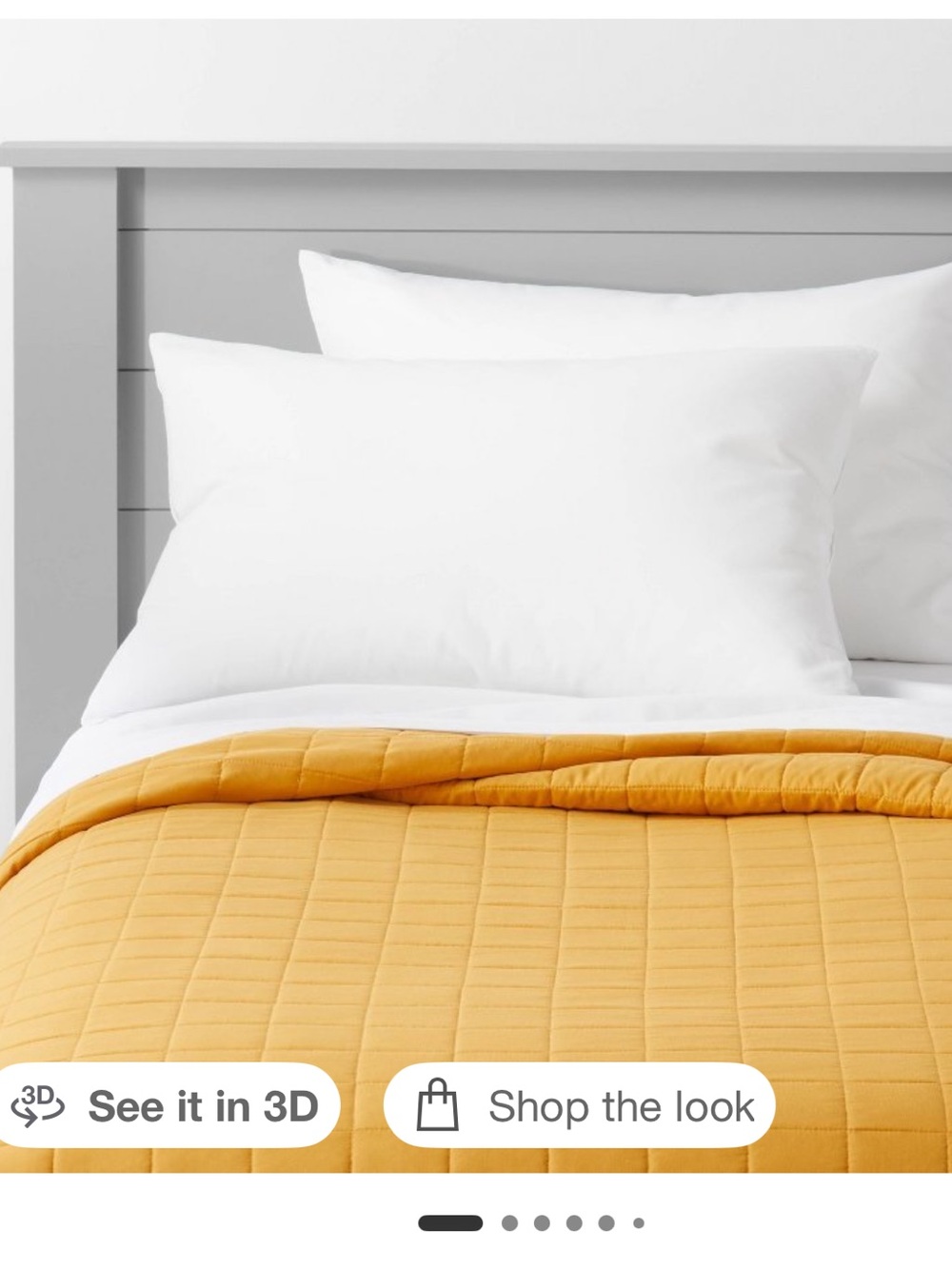 Pillowfort Yellow Microfiber Quilt